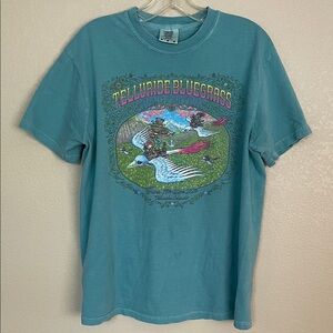 Comfort Colors Telluride Bluegrass 2025 Tee Shirt, Unisex Size M